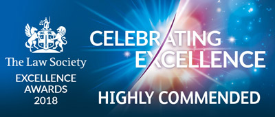 The Law Society Excellence awards 2018 Highly commended logo