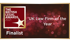 British Legal Awards UK Law Firm of the year 2021 finalist logo